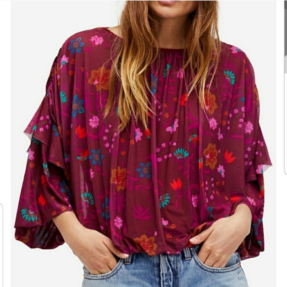 COPY - New Free People Tulle Blouse